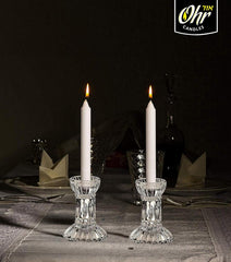 Ner Mitzvah unscented taper candles for aroma-free ambiance.