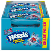 NERDS Gummy Clusters Very Berry pack shows crunchy shells around a fruity center for a playful snack.