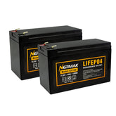 NERMAK 12V 10Ah LiFePO4 battery pack side view for reliable off-grid power