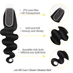 NERUMO HD lace closure baby hair detail for a realistic edge.