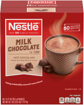 Nestle Hot Cocoa packets close-up; convenient single-serve sachets for quick indulgence.