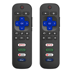 Nettech replacement Roku remote pack front view for built-in Roku TVs.