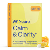 Neuro Calm & Clarity mints pack front view for on-the-go mood support