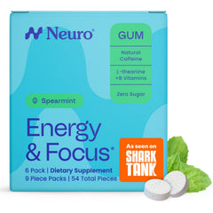 Neuro Energy & Focus Gum spearmint tube front branding for quick focus