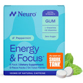 Neuro Energy & Focus Gum tin front shows peppermint flavor for quick, clean energy.