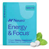 Neuro Energy and Focus Mints pack ready for on-the-go study or workouts