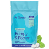 Neuro Energy & Focus Mints packshot showing sugar-free peppermint energy