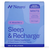 Neuro Sleep Meltaway Mints bottle close-up for evening routine use.