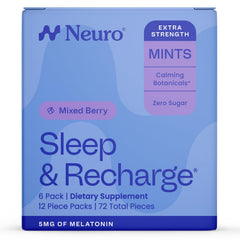 Neuro Sleep Meltaway Mints bottle close-up for evening routine use.