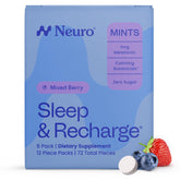 Neuro Sleep Meltaway Mints pack close-up for a quick night routine