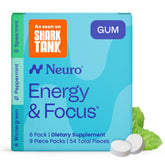Neuro Energy & Focus Peppermint gum pack for on-the-go mental boost