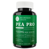 Neurogan PEA ultra-micronized capsules in the bottle for enhanced absorption.