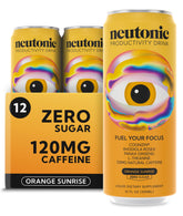 Neutonic Orange Sunrise 12-can pack for focused daytime energy