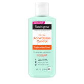 Neutrogena Acne Stress Control toner bottle showing oil free formula for clearer pores.