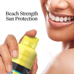 Lightweight Neutrogena Beach Defense SPF 30 spray leaves no white cast.