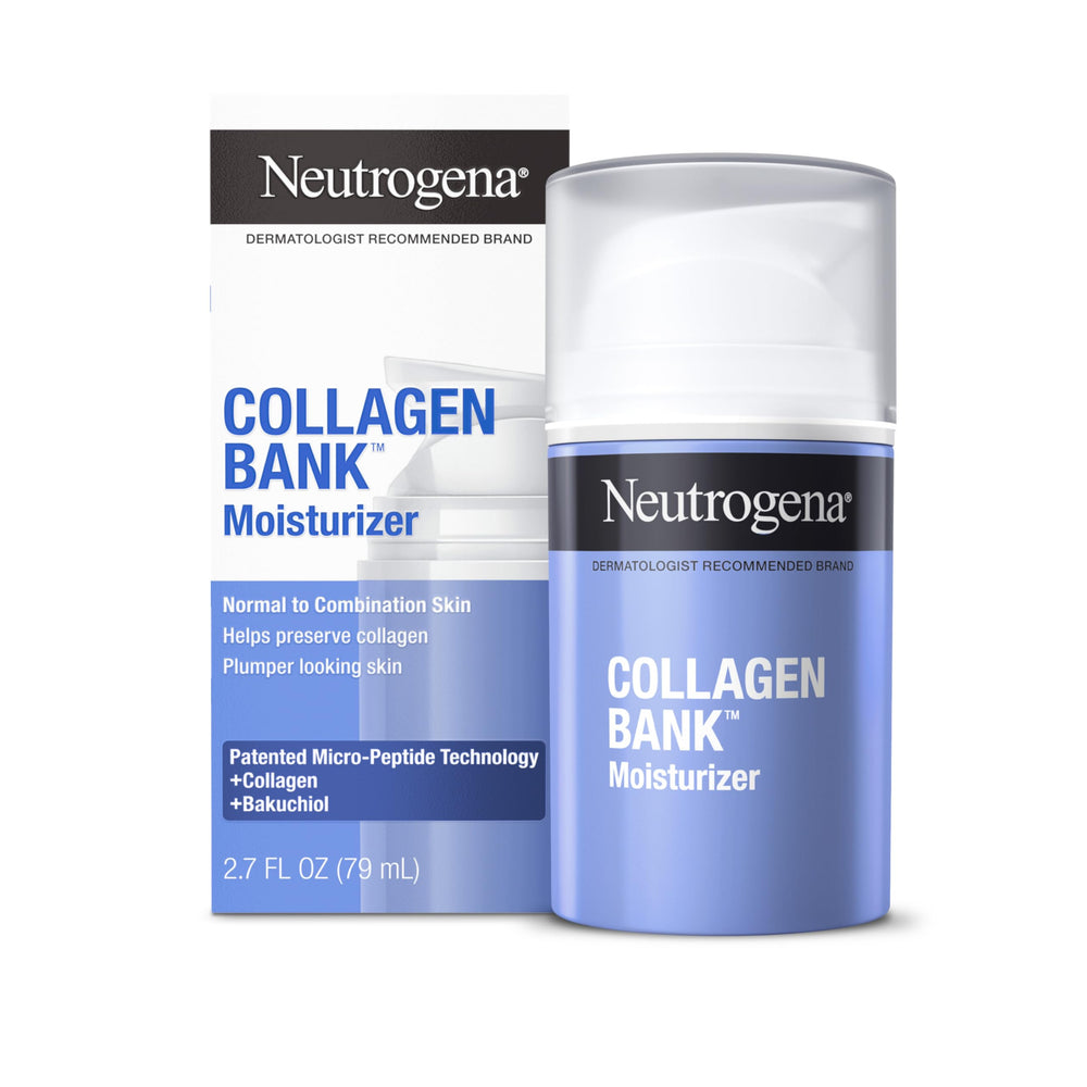 Neutrogena Collagen Bank bottle showing lightweight hydration for firmer-looking skin
