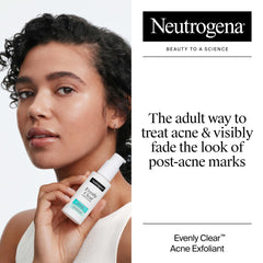 Neutrogena Evenly Clear serum dropper ready to dispense precise exfoliation