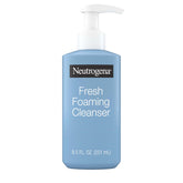 Neutrogena Fresh Foaming Facial Cleanser pump bottle removes makeup and oil.