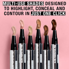 Neutrogena Glow Perfector Concealer Pen under-eye swatch showing light coverage.