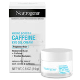 Neutrogena Hydro Boost eye cream jar showing fragrance-free hydration for under-eye skin