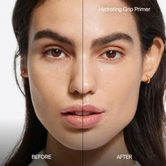Neutrogena primer pump-dispense moment demonstrates quick set for long wear.
