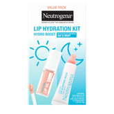 Neutrogena Hydro Boost Lip Oil with light pink tint provides glossy hydration for daytime lips.