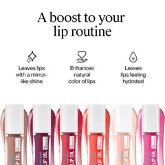 Neutrogena Hydro Boost Lip Oil Radiant Raspberry bottle highlights hydrating formula