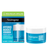 Neutrogena Hydro Boost Water Gel jar on display emphasizing hydration