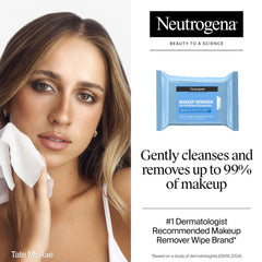 Neutrogena makeup remover wipes close-up micellar formula dissolving makeup