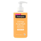 Neutrogena Oil-Free Acne Wash bottle front view, daily-use oil-free formula.
