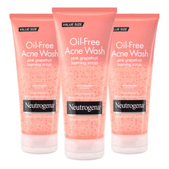 Neutrogena Oil-Free Acne Wash Pink Grapefruit bottle shown for daily cleansing