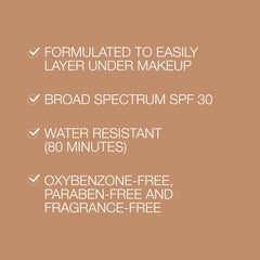 Neutrogena Purescreen+ tinted sunscreen bottle close-up shows SPF 30 protection