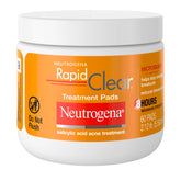 Neutrogena Rapid Clear packaging highlights the 60-count jar for quick acne care.