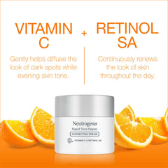 Neutrogena Rapid Tone Repair cream texture close-up highlighting smooth, hydrating formula.