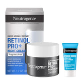 Neutrogena Rapid Wrinkle Repair night cream jar, targets deep wrinkles for smoother skin.