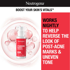 Neutrogena Stubborn Marks PM Treatment box highlights fragrance free formula.