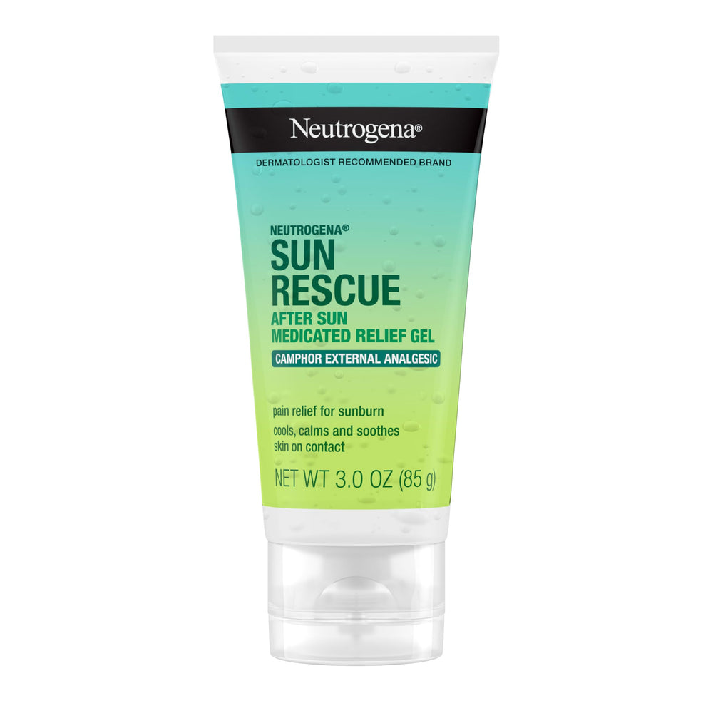 Neutrogena Sun Rescue After Sun Gel packaging for on-the-go relief.