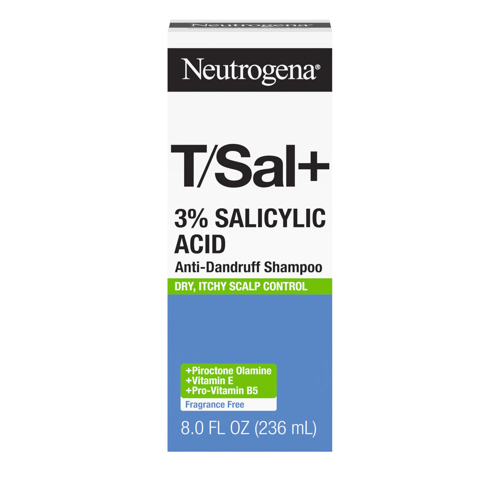 Neutrogena T/Sal+ bottle for dandruff relief and scalp hydration