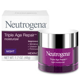 Neutrogena Triple Age Repair Night Cream jar for overnight wrinkle smoothing.