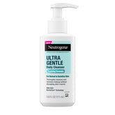 Neutrogena Ultra Gentle Foaming Cleanser bottle with pump for daily sensitive-skin cleansing.