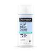 Neutrogena Ultra Sheer Mineral sunscreen bottle shows SPF 70 protection for daily use