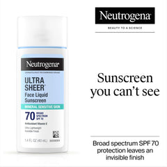 Close-up of mineral texture on Neutrogena sunscreen, highlighting a light non-greasy finish