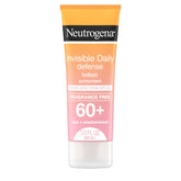 Neutrogena Visible Daily Defense sunscreen bottle for daily SPF 60+ protection.