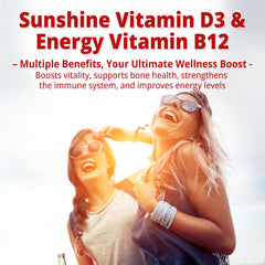 NEVISS D3 B12 gummies label-closeup emphasizes vegan, gluten-free ingredients.