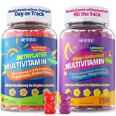 NEVISS daytime gummies bottle on desk for energized daily routines