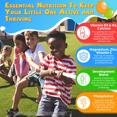 NEVISS D3 K2 gummies being offered to a child for daily use.
