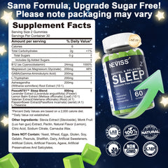 NEVISS lemon-flavor sleep gummies close-up shows appealing citrus aroma.