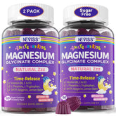 NEVISS Magnesium Glycinate Gummies bottle front for restful evenings