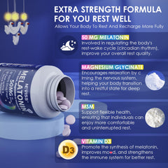 Flatlay of NEVISS Melatonin packaging emphasizing vegan, sugar-free formula.