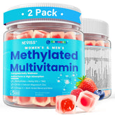 NEVISS methylated multivitamin gummies packaging for daily wellness and energy support